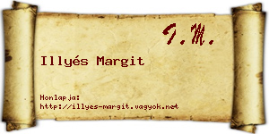 Illyés Margit névjegykártya